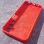 Чехол на Samsung A24, Silicone Case, с логотипом, красный