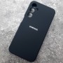 Чехол для Samsung A25 Silicone Case, с логотипом, черный