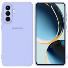 Чехол для Samsung A56 Silicone Case, с логотипом, фиалковый