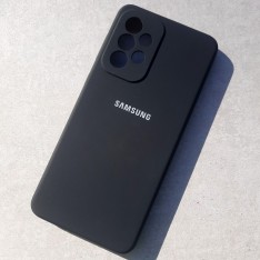 Чехол для Samsung A33 5G, Silicone Case с логотипом, черный