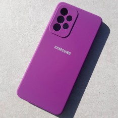 Чехол для Samsung A33 5G, Silicone Case с логотипом, марсала