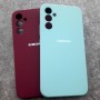 Чехол для Samusng A34, Silicone Case, с логотипом, марсала