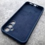Чехол для Samsung A34, Silicone Case, с логотипом, темно-синий матовый Чехол для Samsung A34, Silicone Case, с логотипом, темно-синий матовый