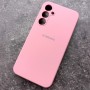 Чехол для Samsung A35 5G, Silicone Case, с логотипом, розовый