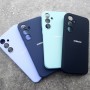 Чехол для Samsung A35 Silicone Case, с логотипом, ментоловый