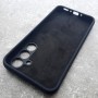 Чехол для Samsung A35 Silicone Case, с логотипом, черный