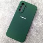 Чехол для Samsung A57 Silicone Case, с логотипом, темно-зеленый