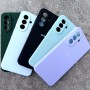 Чехол для Samsung A57 Silicone Case, с логотипом, темно-зеленый