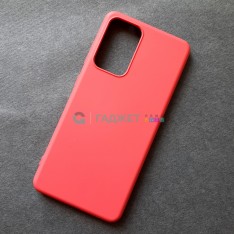 Силиконовый чехол для Samsung A52, красная камелия