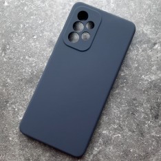 Чехол для Samsung A53, Silicone Case, темно-сине-серый матовый
