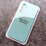 Чехол для Samsung A54, Silicone Case, с логотипом, ментоловый