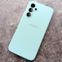 Чехол для Samsung A54, Silicone Case, с логотипом, ментоловый