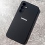 Чехол для Самсунг А54, Silicone Case с логотипом, черный
