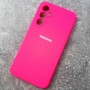Samsung A54, Silicone Case с логотипом, неоново-розовый