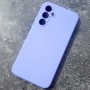 для Samsung A54 бампер, Silicone Case с логотипом, фиолетовый