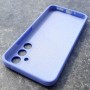 для Samsung A54 бампер, Silicone Case с логотипом, фиолетовый