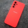 Чехол для Samusng A54, Silicone Case, с логотипом, неоново-оранжевый