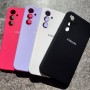 Samsung A54, Чехол Silicone Case с логотипом, марсала