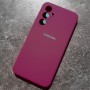 Samsung A54, Чехол Silicone Case с логотипом, марсала