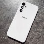 для Samsung A54 бампер, Silicone Case с логотипом, белый