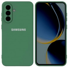 Чехол для Samsung A55 Silicone Case, с логотипом, хаки