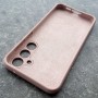 Чехол для Samsung A55 Silicone Case, с логотипом, розовый песок
