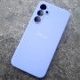 Чехол для Samsung A55 Silicone Case, с логотипом, фиалковый