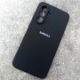 Чехол для Samsung A56 Silicone Case, с логотипом, черный Чехол для Samsung A56 Silicone Case, с логотипом, черный