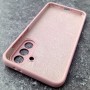 Чехол для Samsung A56 Silicone Case, с логотипом, розовый песок