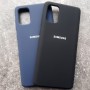 Чехол для Samusng A71, Silicone Case, с логотипом, темно-синий Чехол для Samusng A71, Silicone Case, с логотипом, темно-синий