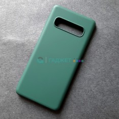 Силиконовый чехол для Samsung S10, темно-зеленый