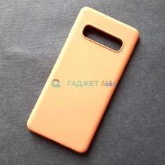 Силиконовый чехол для Samsung S10, персик