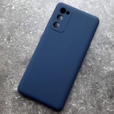 Чехол для Samsung S20 FE, Silicone Case, темно-синий матовый