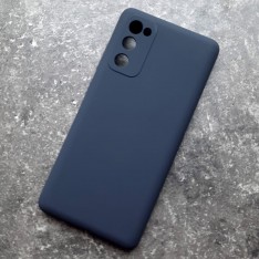 Чехол для Samsung S20 FE, Silicone Case, темно-сине-серый матовый