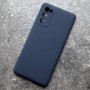Чехол для Samsung S20 FE, Silicone Case, темно-сине-серый матовый