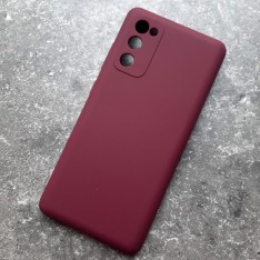 Чехол для Samsung S20 FE, Silicone Case, сливовый