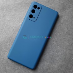 Cиликоновый чехол для Samsung S20 FE, синий