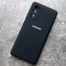 Чехол для Samsung S20 FE, Silicone Case с логотипом, черный