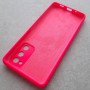Чехол для Samsung S20 FE, Silicone Case, с логотипом, неоново-розовый