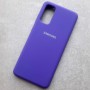 Чехол на Samsung S20, Silicone Case, с логотипом, темно-фиолетовый