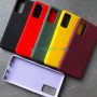 Cиликоновый чехол для Samsung S20 FE, марсала