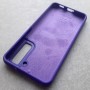 Чехол на Samsung S21 FE, Silicone Case, с логотипом, темно-фиолетовый