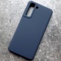 Чехол для Samsung S21 FE, Silicone Case, темно-сине-серый матовый