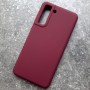 Чехол для Samsung S21 FE, Silicone Case, сливовый