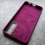 Чехол для Samsung S21 FE, Silicone Case, сливовый
