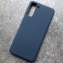 Чехол для Samsung S21 Plus, Silicone Case, темно-сине-серый матовый Чехол для Samsung S21 Plus, Silicone Case, темно-сине-серый матовый