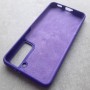 Чехол на Samsung S21, Silicone Case, с логотипом, темно-фиолетовый Чехол на Samsung S21, Silicone Case, с логотипом, темно-фиолетовый
