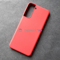 Силиконовый чехол для Samsung S21, красная камелия