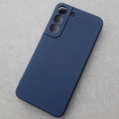 Чехол Silicone Cover для Samsung S22, темно-синий матовый