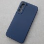 Чехол Silicone Cover для Samsung S22, темно-синий матовый